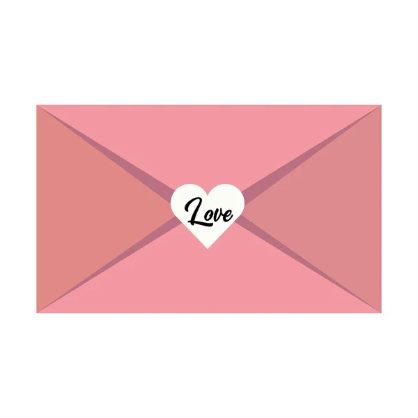 Valentines Day Envelope Illustration — Stock Vector