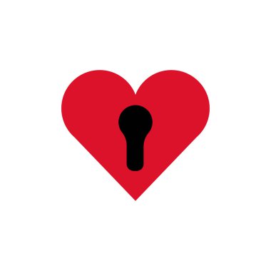 Sevgililer aşk kilit illüstrasyon