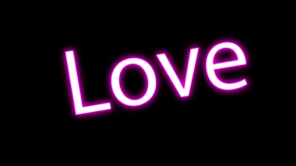 Neon Valentine Sinal Vídeo — Vídeo de Stock