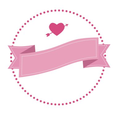 mutlu Sevgililer etiket, vektör çizim