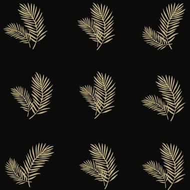 altın palmiye yaprağı illüstrasyon