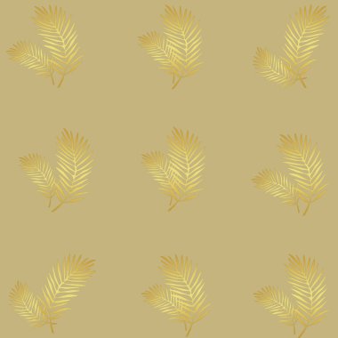 altın palmiye yaprağı illüstrasyon