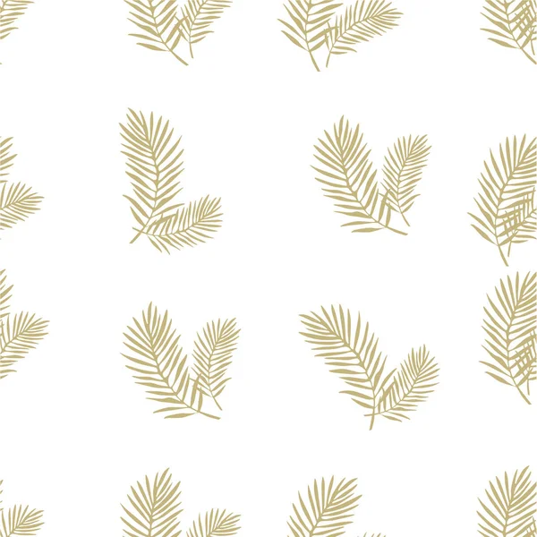 Золота Ілюстрація Пальмового Листя — стокове фото