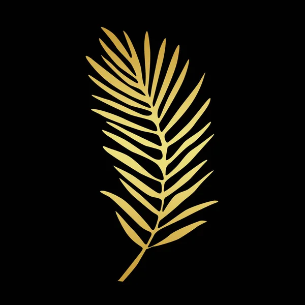 Goldene Palmblatt Illustration — Stockfoto
