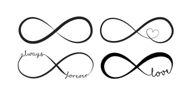 infinity sign, vector illustration clipart