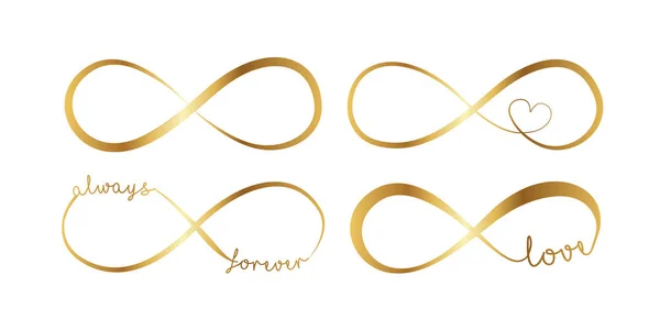 Golden Infinity Bakgrund Vektorillustration — Stock vektor