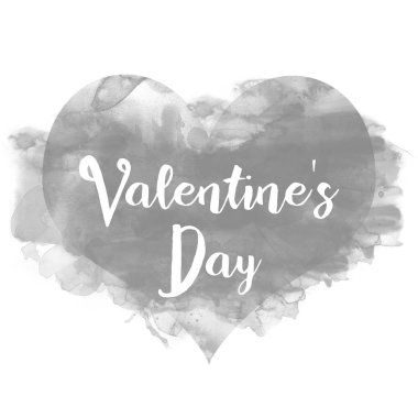 Sevgililer günü kartı su renk illüstrasyon 