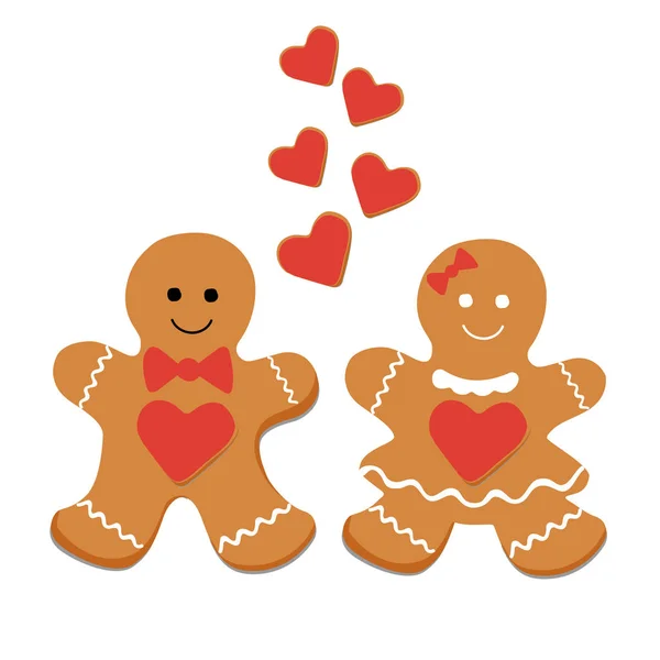 Lebkuchen Valentinstag — Stockvektor