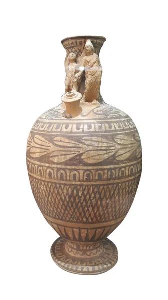 Old Cyprus Vase Fond Isolé — Photo