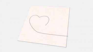 Kalp bir çizim için animasyon 