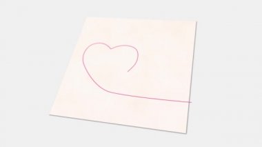 Kalp bir çizim için animasyon 