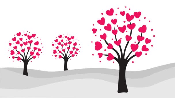 Illustration Vectorielle Valentines Mignon — Video