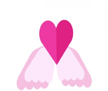 kalp kanat animasyon ile 