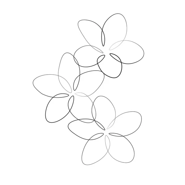 Dessin Une Ligne Fleur Illustration Vectorielle — Image vectorielle