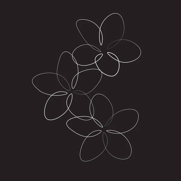 Dessin Une Ligne Fleur Rose Illustration Vectorielle — Image vectorielle