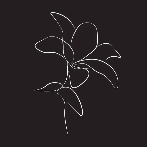 Ένα Γραμμικό Σχέδιο Τριαντάφυλλο Λουλούδι Εικονογράφηση Διάνυσμα — Διανυσματικό Αρχείο