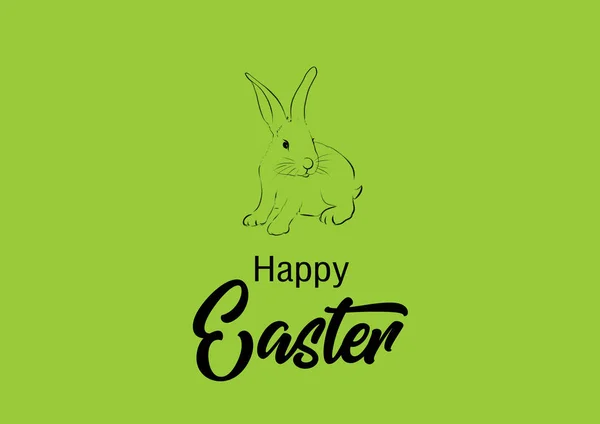 stock image Happy Easter with bunny card illustration