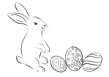 Mutlu Paskalya kartı çizim