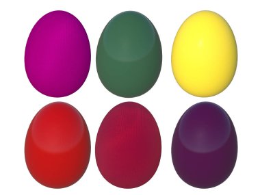 Beyaz arka planda Paskalya yumurtası 