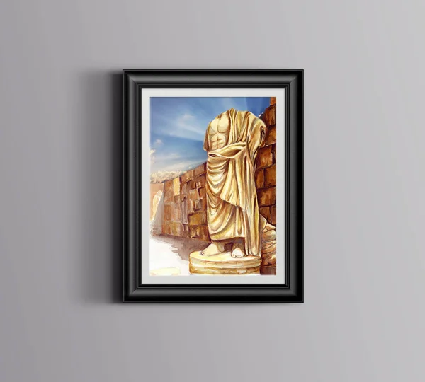 Illustration Art Salamis Dans Cadre — Photo