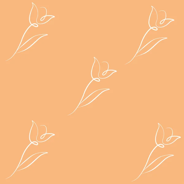Tulip Tavasz Minta Vektoros Illusztráció — Stock Vector