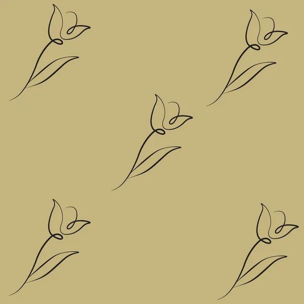 Векторная Иллюстрация Тюльпана — стоковый вектор