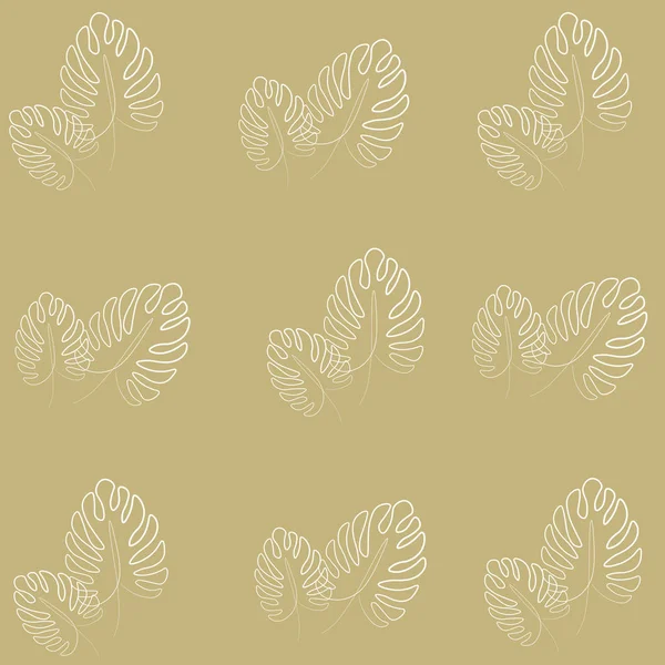 Χρυσός Φοίνικας Φύλλα Μοτίβο Εικονογράφηση Διάνυσμα — Διανυσματικό Αρχείο