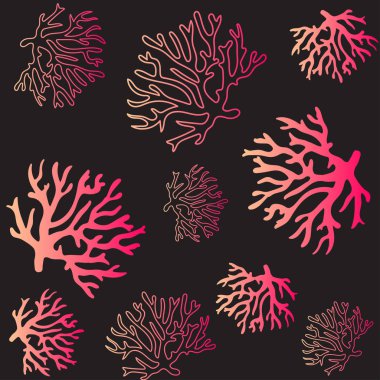 güzel mercan desen illüstrasyon