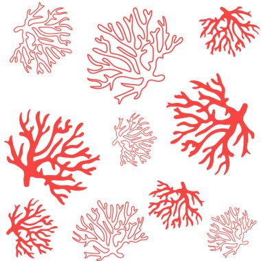 güzel mercan desen illüstrasyon