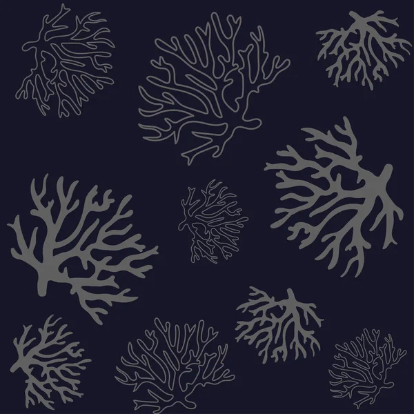 Hermoso Patrón Coral Ilustración — Vector de stock