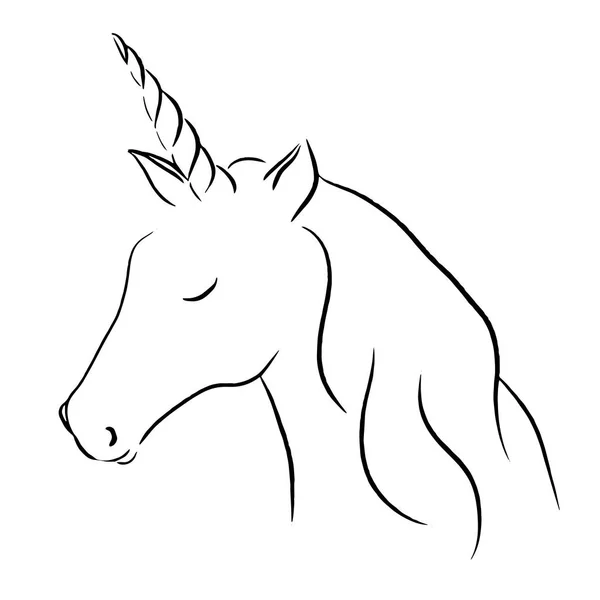 Schattig Unicorn Dierlijke Illustratie — Stockvector