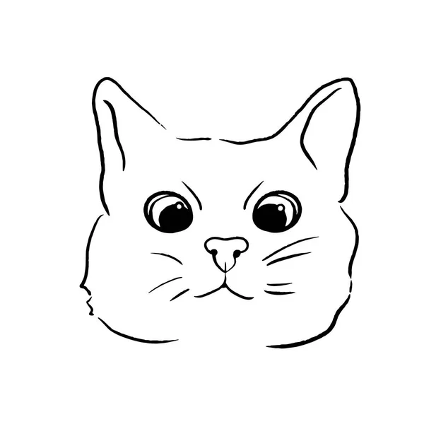 Ilustracja Wektorowa Kot Linii — Wektor stockowy