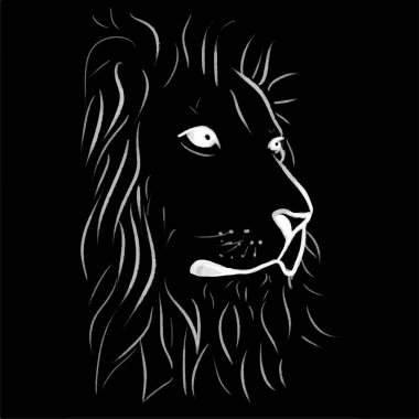  Aslan çizgi vektör çizim