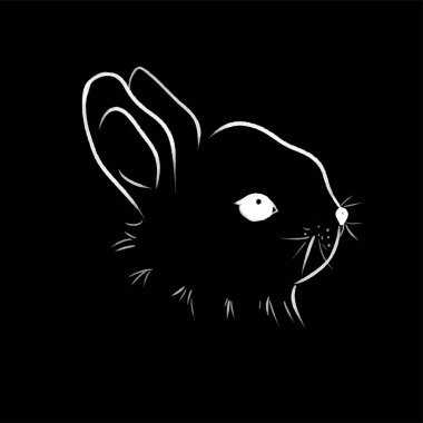 Bunny çizgi vektör çizim