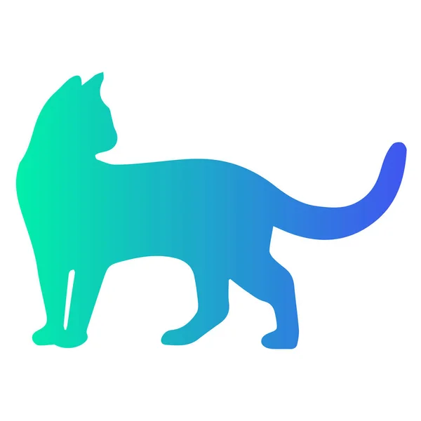 Ilustración Vectorial Gato Colorido Sobre Fondo Blanco — Archivo Imágenes Vectoriales