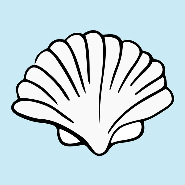 Seashell Verano Vector Ilustración — Archivo Imágenes Vectoriales