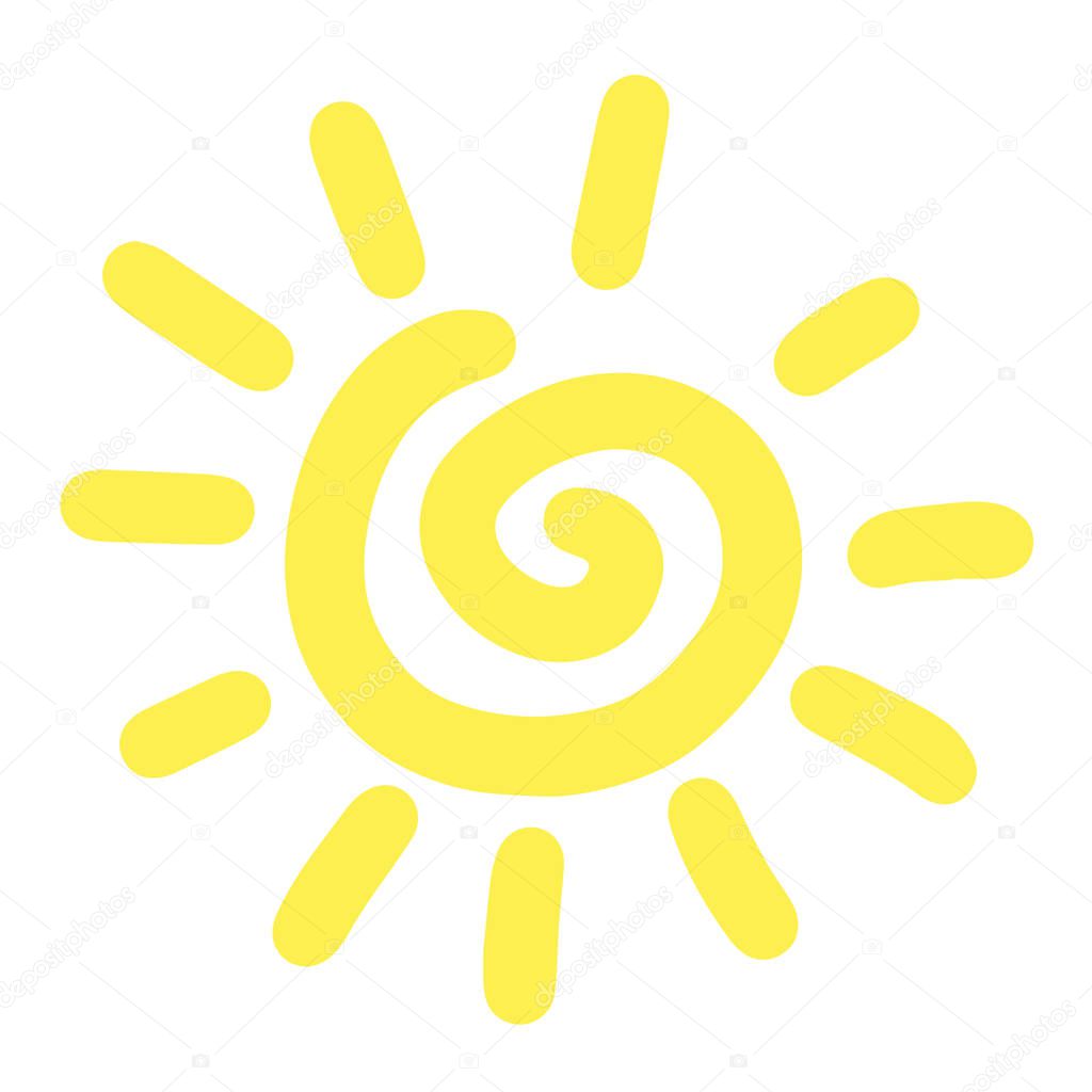 Beautiful happy sun vector illustration