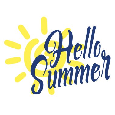 Güzel yaz güneş ışığı vektör illüstrasyon