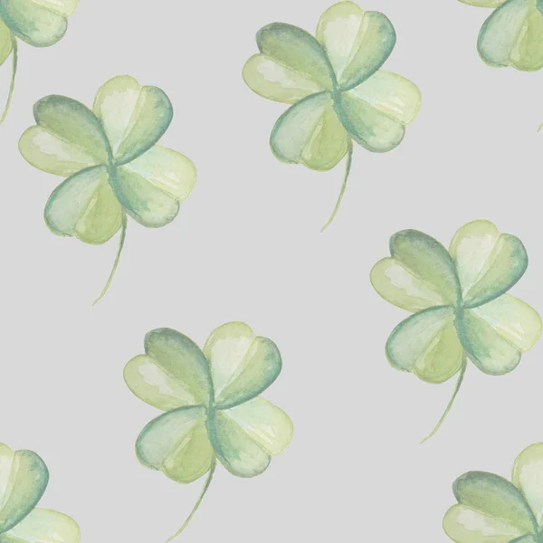 Beautiful clover pattern watercolor illustration — Stock Photo, Image