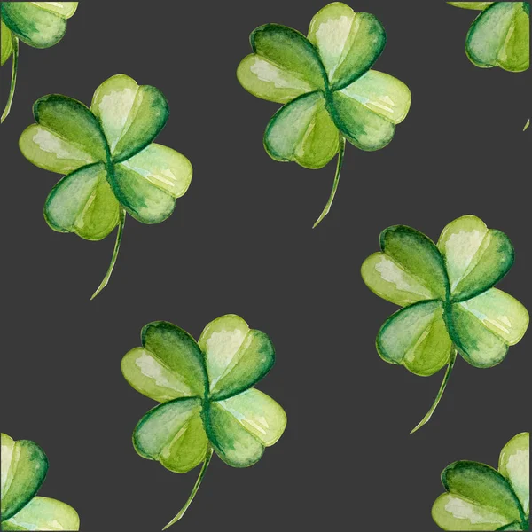 Güzel yonca desen suluboya illüstrasyon