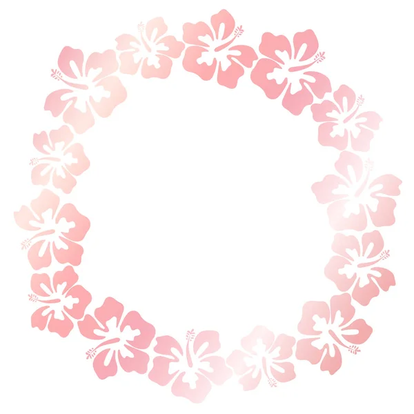 夏のハイビスカス美しい花ベクトルイラスト — ストックベクタ