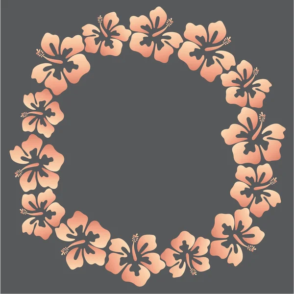 Hibiscus Été Belle Fleur Vecteur Illustration — Image vectorielle