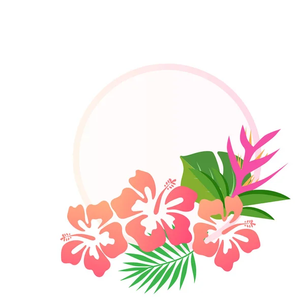 Schöne Hibiskus Sommer Blumen Vektor Illustration — Stockvektor
