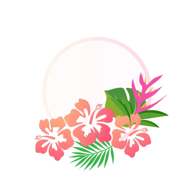 Prachtige Hibiscus Zomer Bloem Vector Illustratie — Stockvector