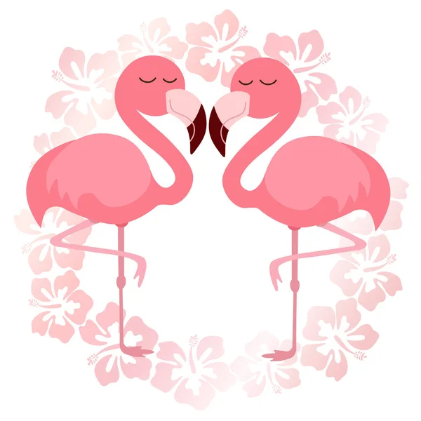 Flamingo Ilustracja Różowy Różowy Wektor — Wektor stockowy