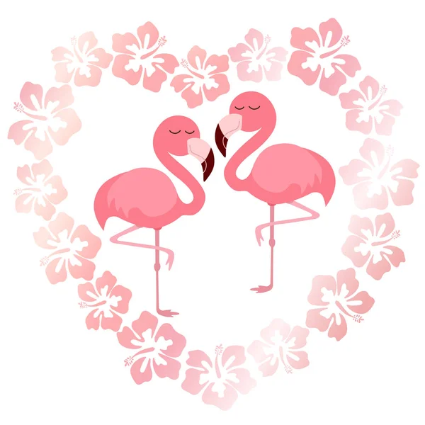 Pink Bonito Rosa Flamingo Vetor Ilustração — Vetor de Stock