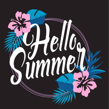 Extotic vektör illüstrasyon ile soyut yaz sanatı