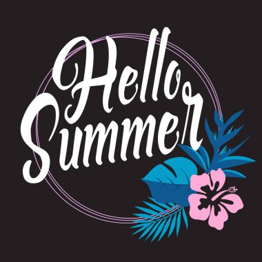 Extotic vektör illüstrasyon ile soyut yaz sanatı