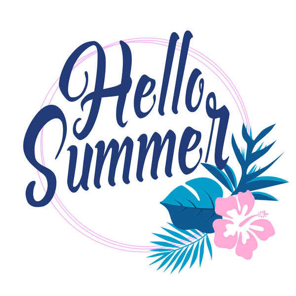 Abstract summer art with extotic  vector illustration