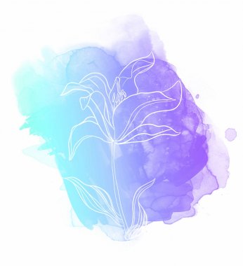 Suluboya çiçek sanat illüstrasyon arka plan